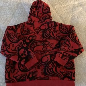 Hybrid Tees Red and Black Hoodie